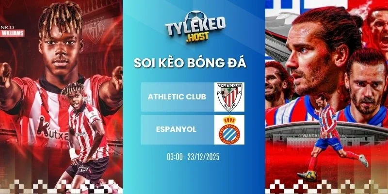 ty le keo athletic club vs espanyol